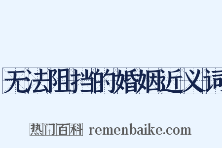 无法阻挡的婚姻近义词是什么意思的图片